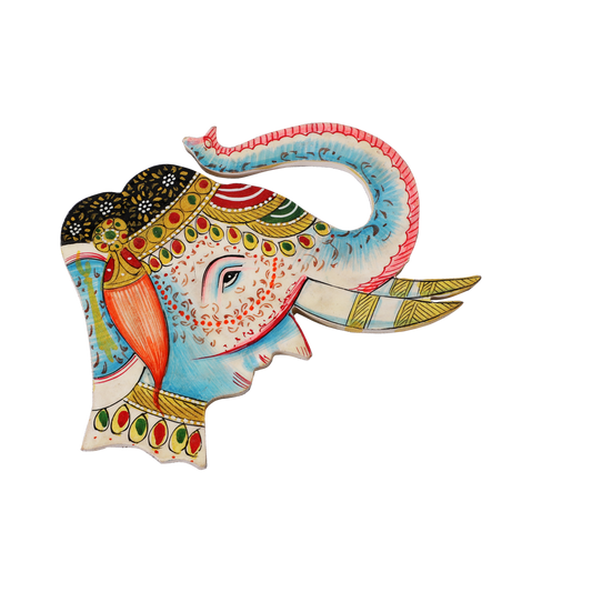 Airavata-Inspired Wooden Elephant Fridge Magnet