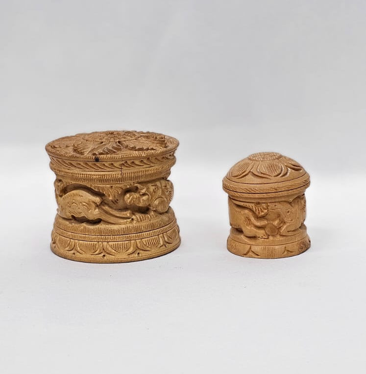 Hand Crafted Wooden Sindoor Box