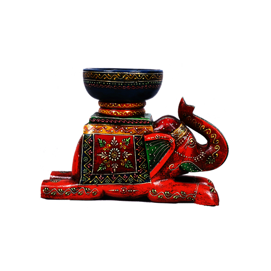 Artistic Wooden Bowl Elephant