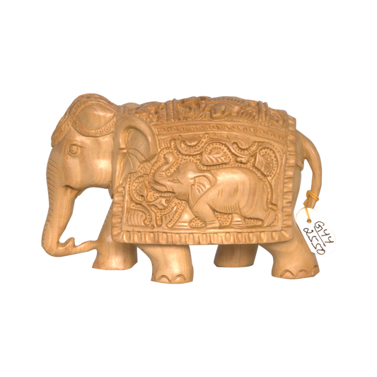 Artistic Wooden Carved Elephant
