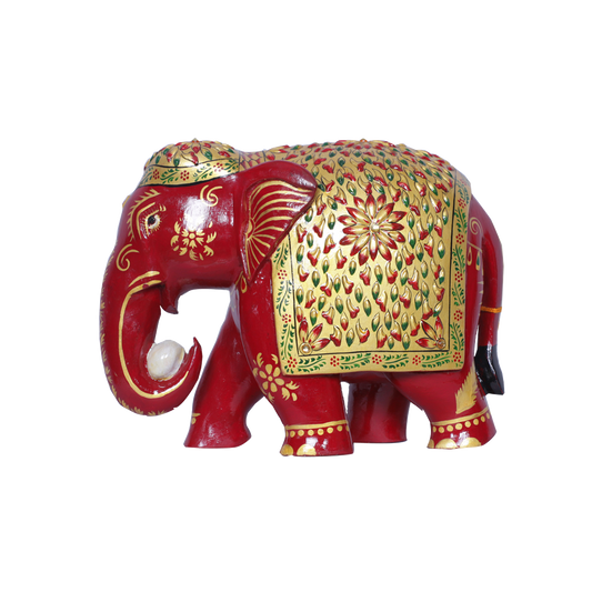 Painted Wooden Elephant