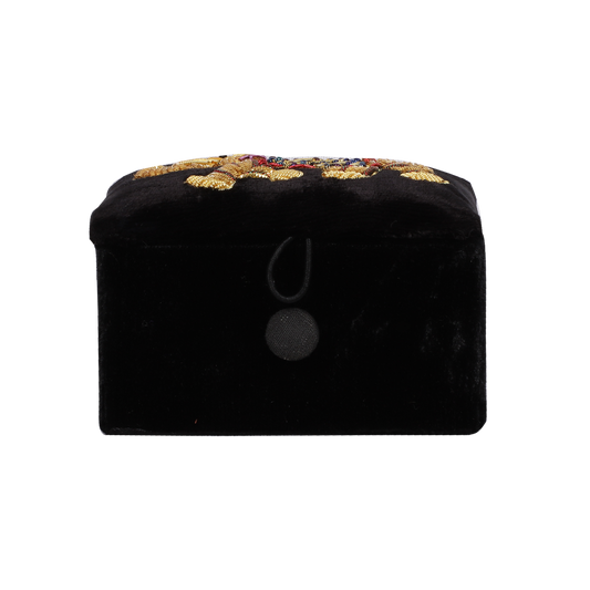 Lovely Small Embroidered Elephant Jewelry Box
