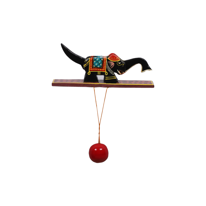 Painted Wooden Elephant Wall Hanging