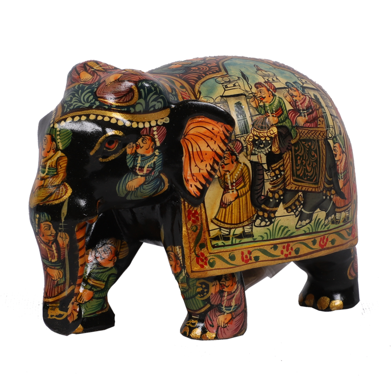 Mughal Painted Wooden Elephant