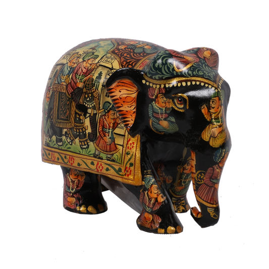 Mughal Painted Wooden Elephant
