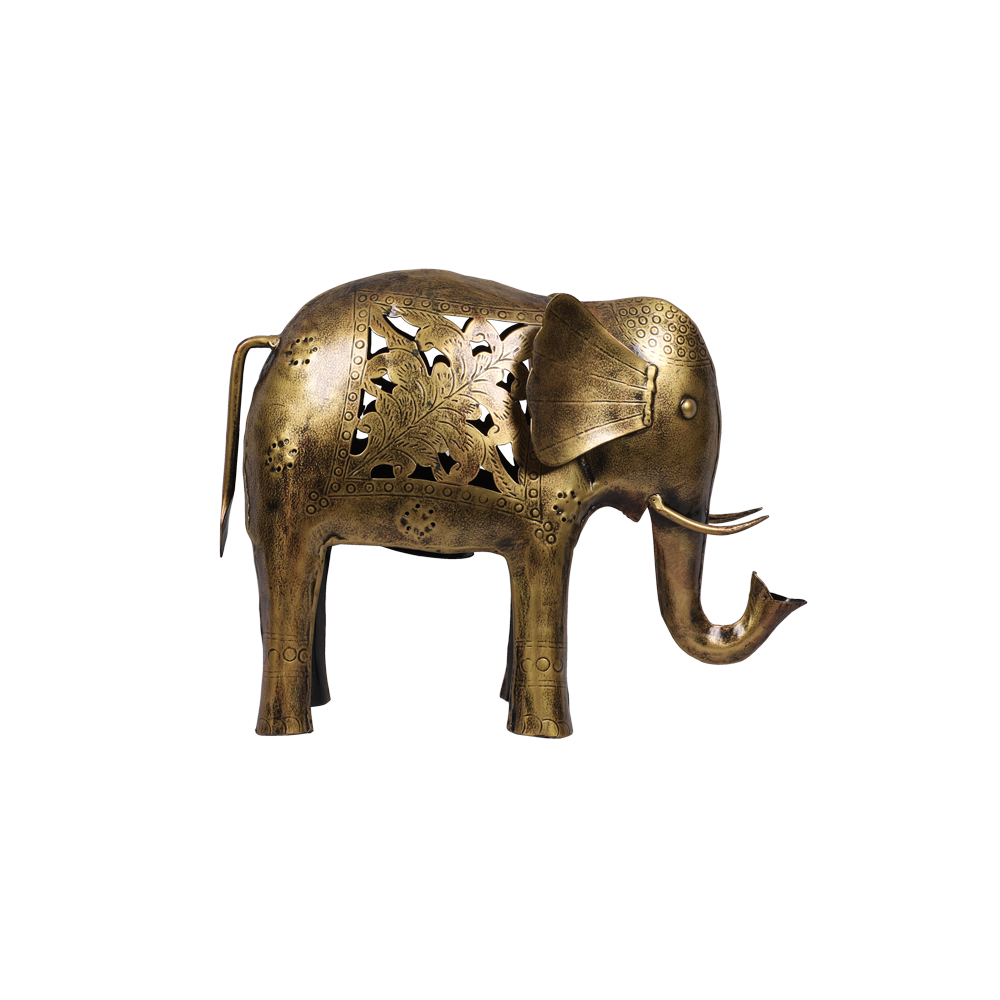 Exquisitely Carved Iron Elephant