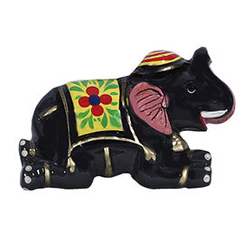 Black Trunk-Up Elephant figurine