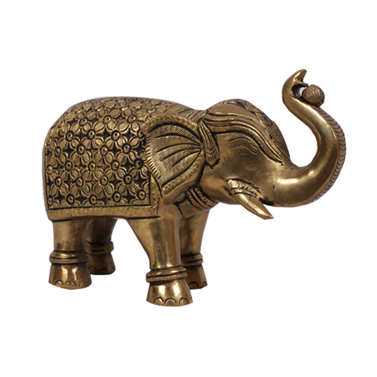 Magnificent Brass Bell-Flowers Elephant