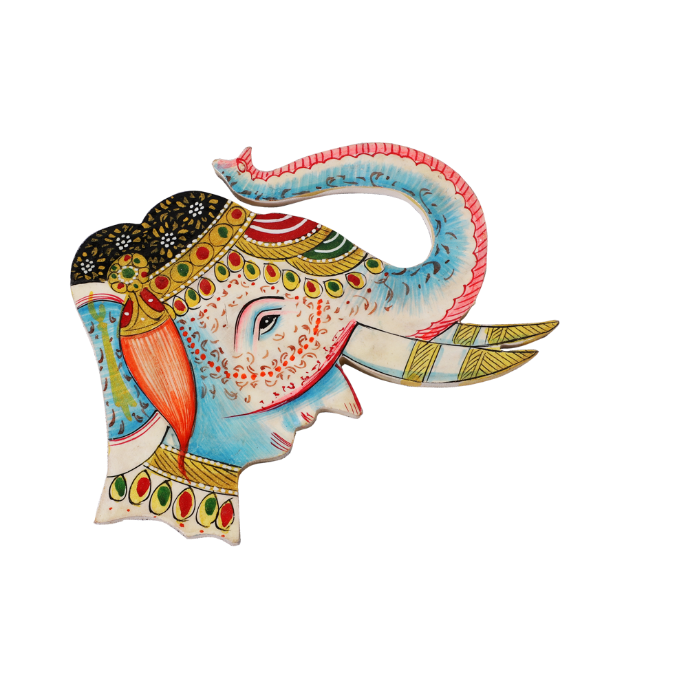 Airavata-Inspired Wooden Elephant Fridge Magnet