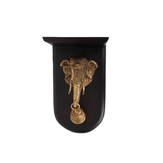 Delicate Wooden Elephant Wall Bracket