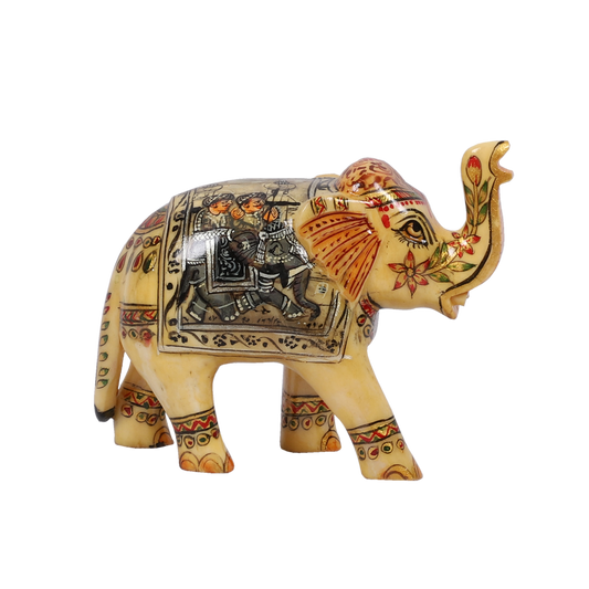 Intricately Carved Camel Bone Elephant