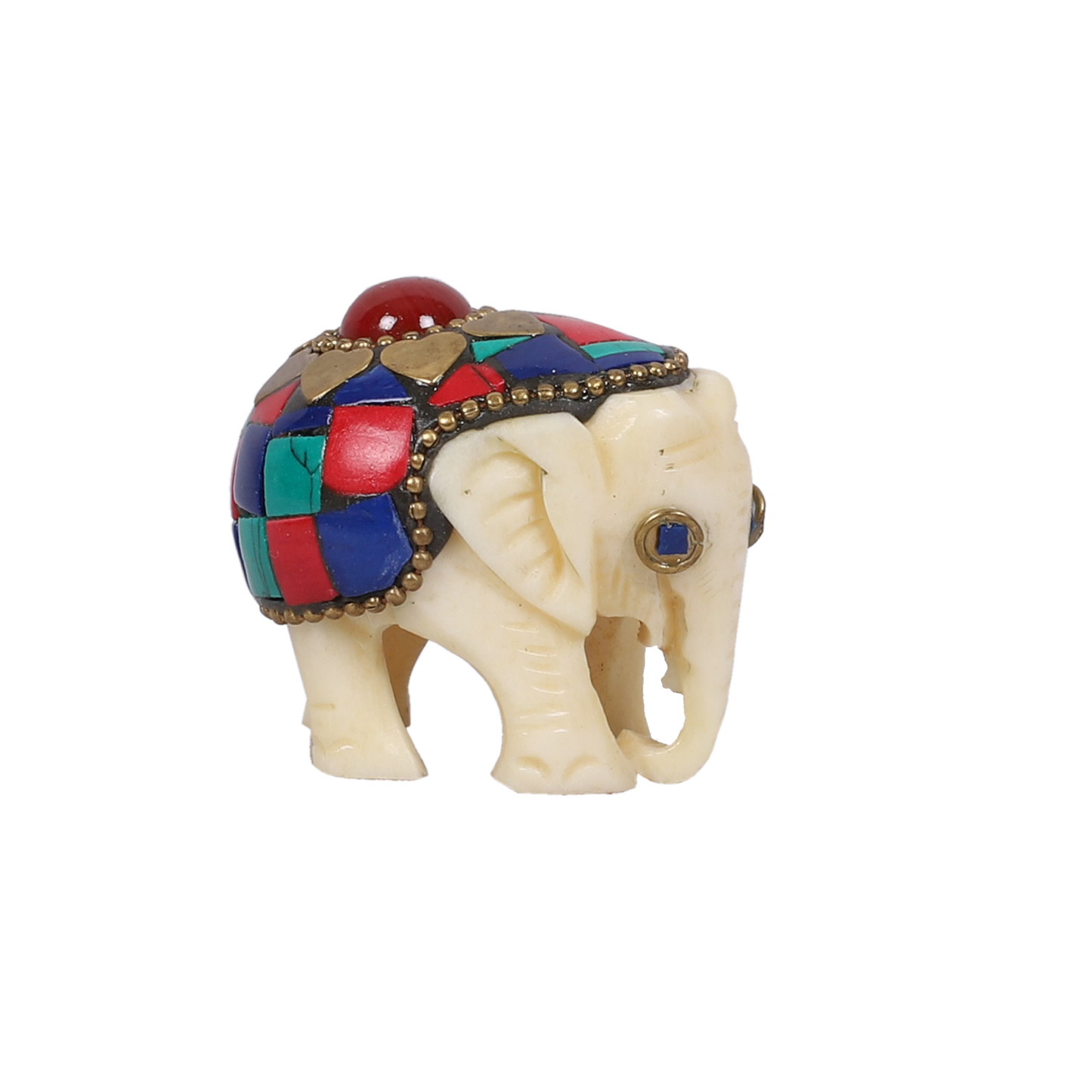 Miniature Camel Bone Trunk-Down Elephant