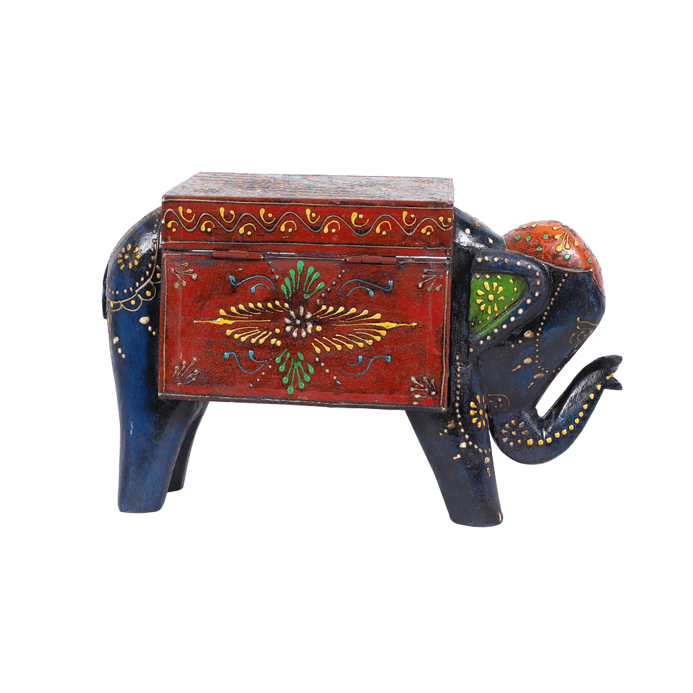 Beautiful Wooden Elephant Storage Box