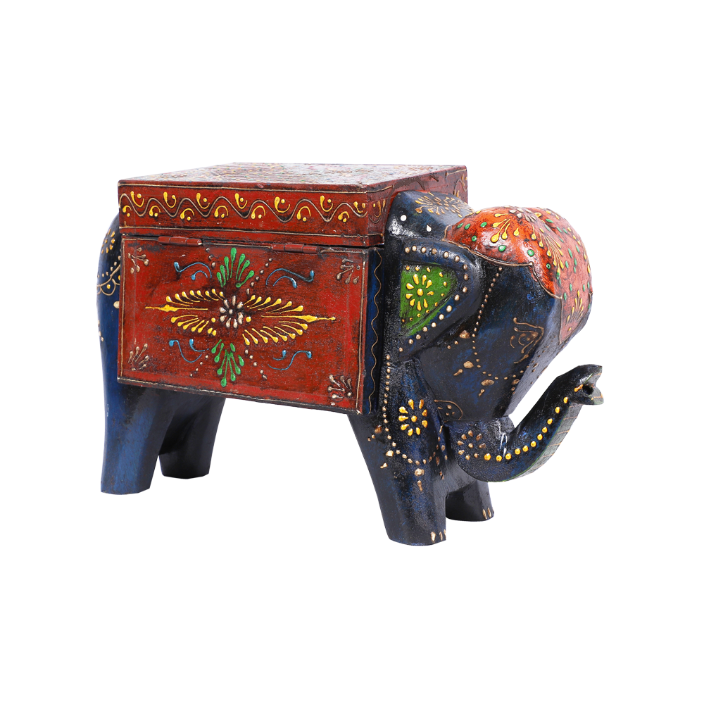 Beautiful Wooden Elephant Storage Box