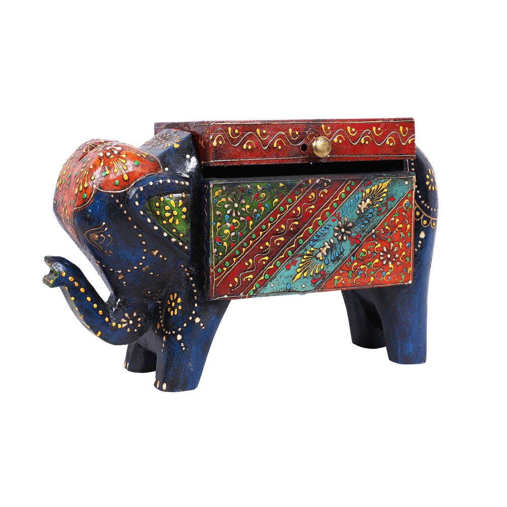 Beautiful Wooden Elephant Storage Box