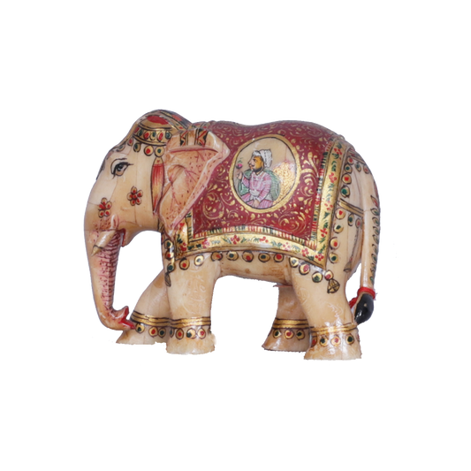 Intricate Painted Elephant Showpiece