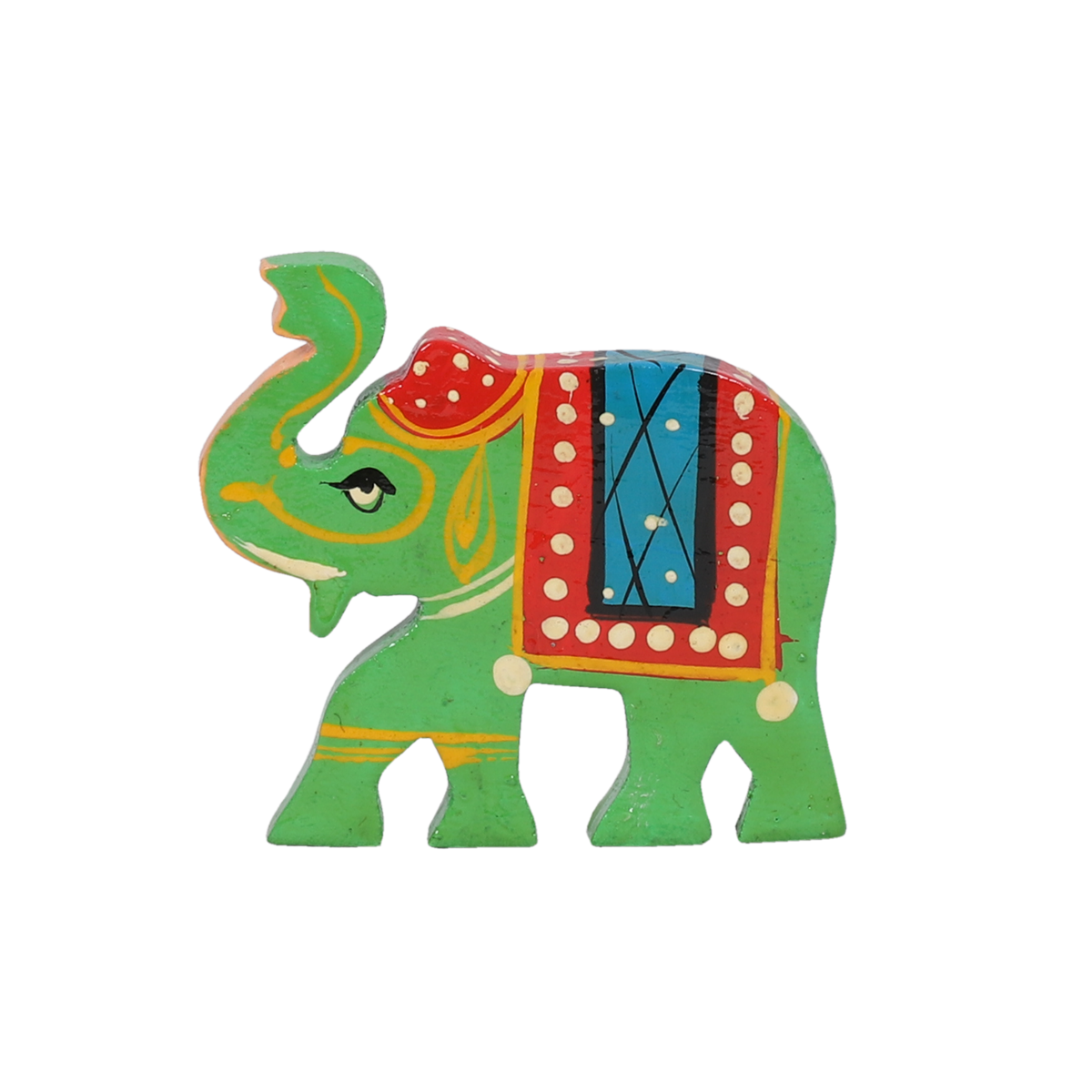 Colorful Wooden Elephant Fridge Magnet