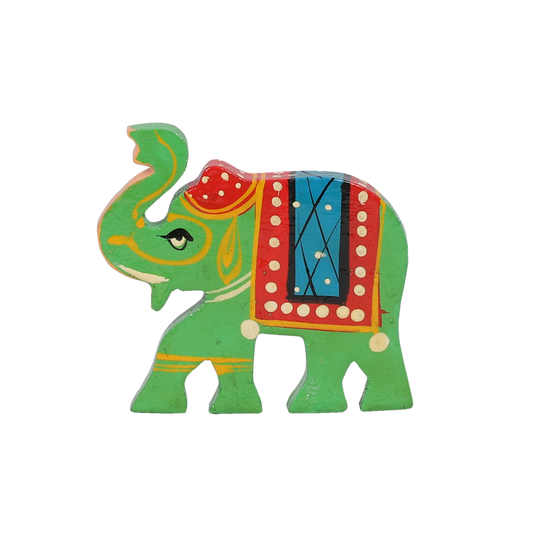 Colorful Wooden Elephant Fridge Magnet