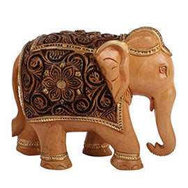 Majestic Rosewood Elephant Showpiece