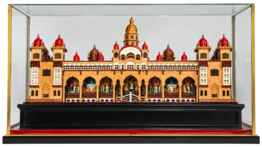 Mysore palace with light